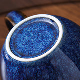 80 ml Retro Luxury Indigo Blue Ceramic Coffee Cup Detail