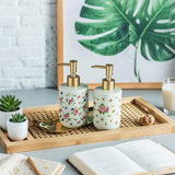 Floral Ceramic Soap Dispenser
