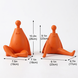 Matte Resin Abstract People Figure Sculpture Set of 2 — Modern Decorative Figurines for Shelf, Desk & Home Décor Gift