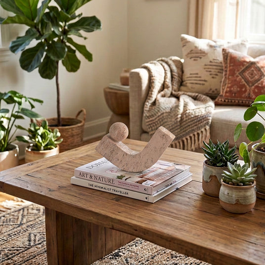 Abstract Arch Sculpture On Coffee Table