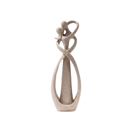 Abstract Couple Intertwined Resin Sculpture