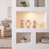 Abstract Couple Sculptures In Wall Niche