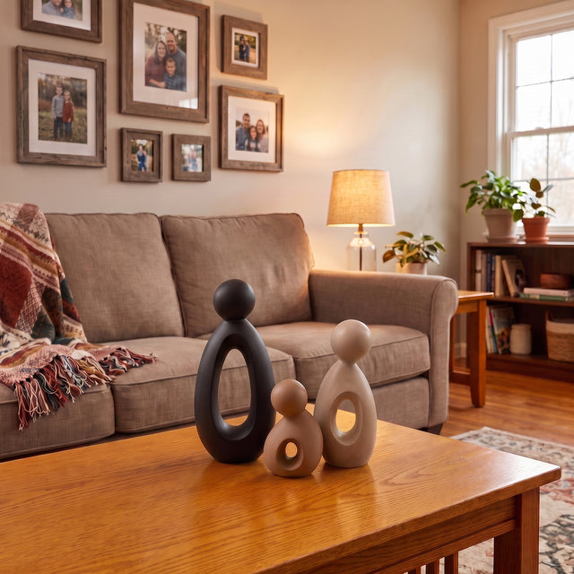 Abstract Figure Set On Coffee Table