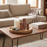Abstract Figure Set On Wooden Tray
