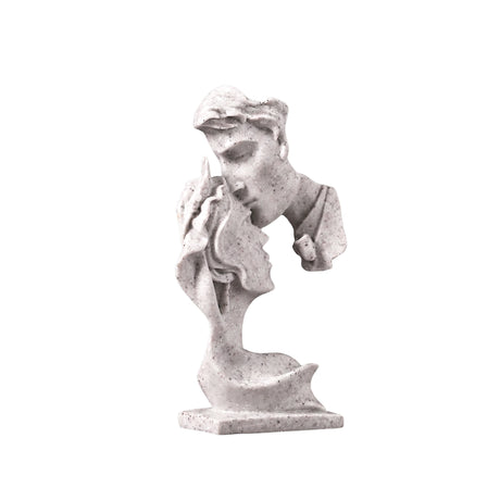 Abstract Kissing Couple Resin Sculpture