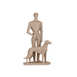 Abstract Man And Dog Resin Sculpture