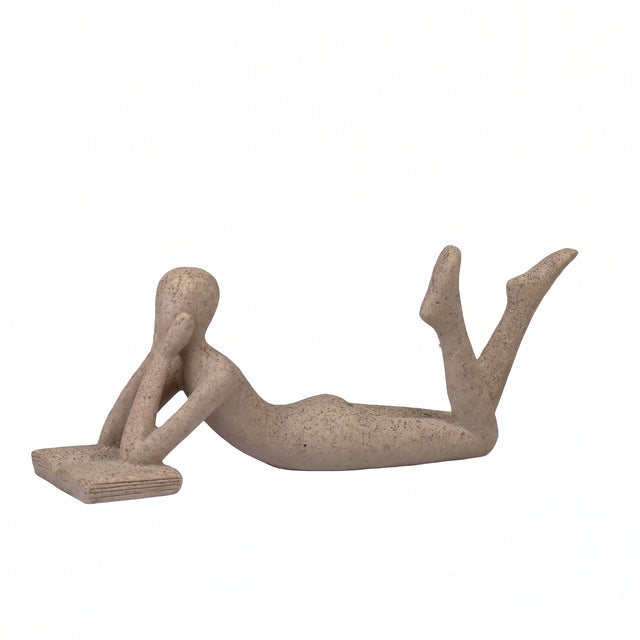 Abstract Reading Figure Sculpture Decor