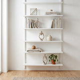 Abstract Thinker Set On White Shelves