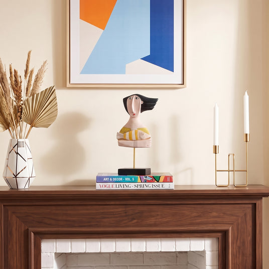 Abstract Woman Sculpture On Mantel