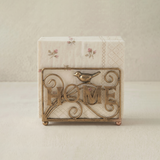 Antique Gold Home Bird Metal Napkin Holder