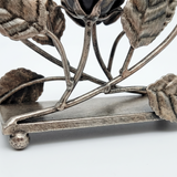 Antique Pewter Base And Ball Feet Detail