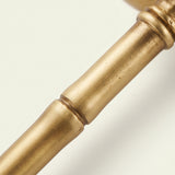 Bamboo texture gold towel pole detail shot