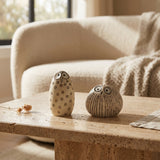 Bird Figurine Set On Travertine Table