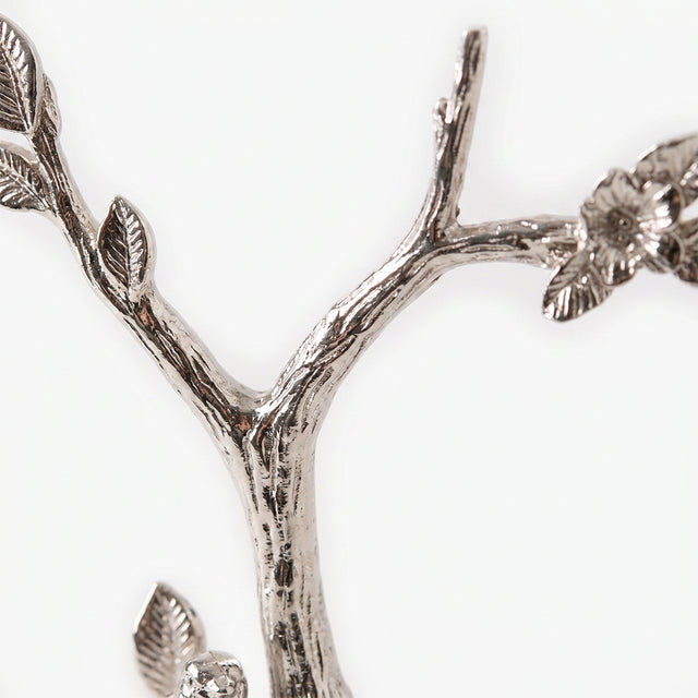 Tree Branch Jewelry Stand with Bird Accents, Zinc Alloy Ring Holder Dish