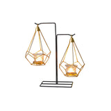 Black Gold Geometric Hanging Candle Holder