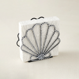 Black Pearl Scallop Metal Napkin Holder