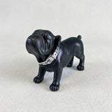Matte Black French Bulldog Statue, Resin Dog Sculpture & Animal Figurine — Housewarming Gift for Dog Lovers, Shelf, Mantel & Desk Decor