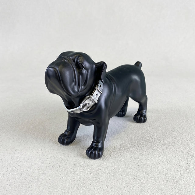 Matte Black French Bulldog Statue, Resin Dog Sculpture & Animal Figurine — Housewarming Gift for Dog Lovers, Shelf, Mantel & Desk Decor