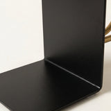Black metal right angle bookend base shot