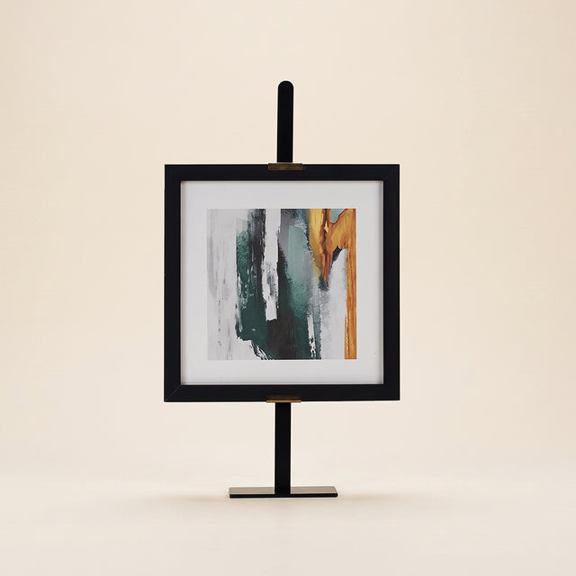 Black metal standing art frame