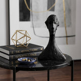 Abstract Resin Head Bust Sculpture — Modern Art Figurine for Mantel, Shelf & Home Décor