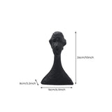 Abstract Resin Head Bust Sculpture — Modern Art Figurine for Mantel, Shelf & Home Décor