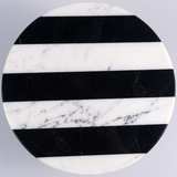 Black white marble top view

