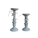Blue Starfish MDF Candle Holder Set