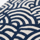 Blue Wave Fabric Texture Close Up