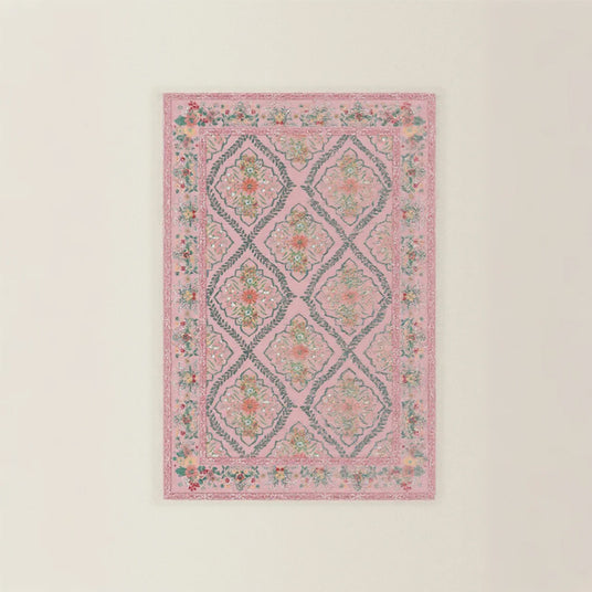 Bohemian Style Washable Rug Plush Faux Wool Carpet 1 090527