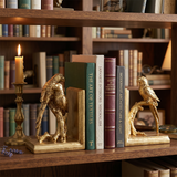 Bookends display on bookshelf
