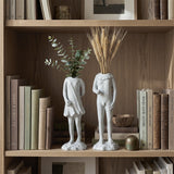 Ceramic Human Figure Vase — Headless Body Sculpture Flower Vase for Shelf, Desk & Eclectic Home Décor