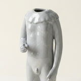 Ceramic Human Figure Vase — Headless Body Sculpture Flower Vase for Shelf, Desk & Eclectic Home Décor