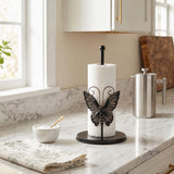 Bronze Black Butterfly Holder On Marble Counter