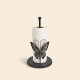 Bronze Black Butterfly Metal Paper Towel Holder