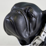 Matte Black French Bulldog Statue, Resin Dog Sculpture & Animal Figurine — Housewarming Gift for Dog Lovers, Shelf, Mantel & Desk Decor