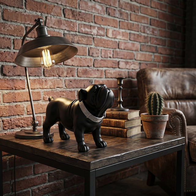 Matte Black French Bulldog Statue, Resin Dog Sculpture & Animal Figurine — Housewarming Gift for Dog Lovers, Shelf, Mantel & Desk Decor