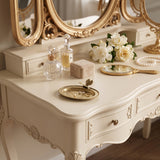 Butterfly tray on luxury white  makeup dresser