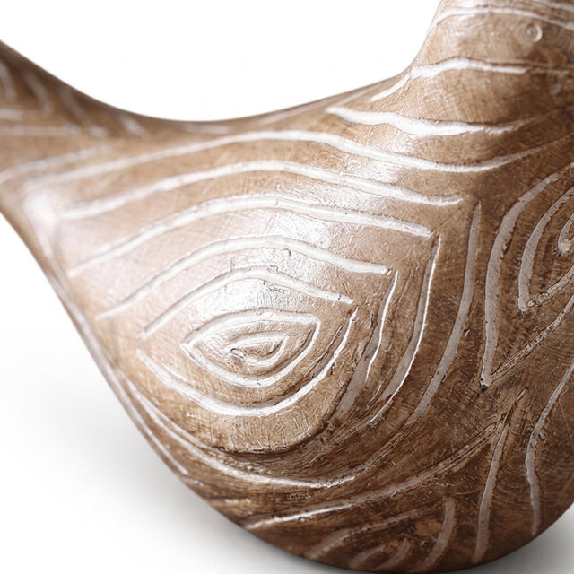 Carved Wood Grain Texture Close Up