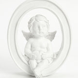 Cherub Holding Heart In Letter O