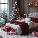 Christmas Snowman Woven Storage Baskets Cotton Rope Desktop Organizer Besides Gift Boxes 090430