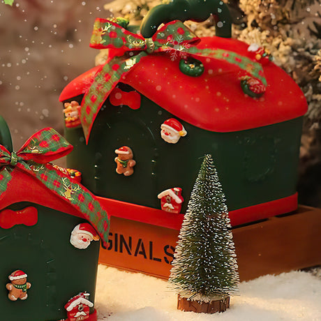 Christmas home-shaped storage gift box details
