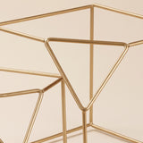 Closeup geometric metal frame
