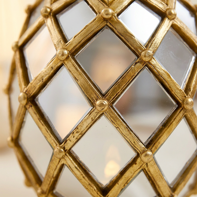 Closeup golden lattice texture

