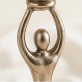 Closeup woman figure candlestick top