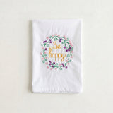 Colorful wreath be happy napkin

