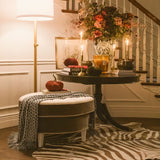 Comfortable Premium Textured Knit Blanket Navy Blue on the Chair  