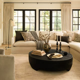 Comfortable Premium Textured Knit Blanket Navy Blue on the Sofa