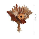 Decorative Natural Dried Flower Bouquet with Pampas Grass Size Chart 091043