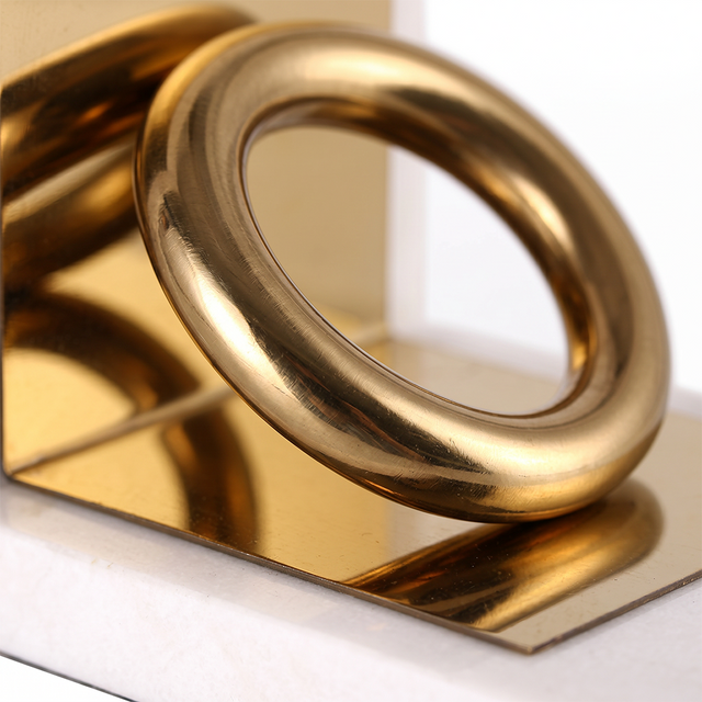 Detail shot shiny gold ring
